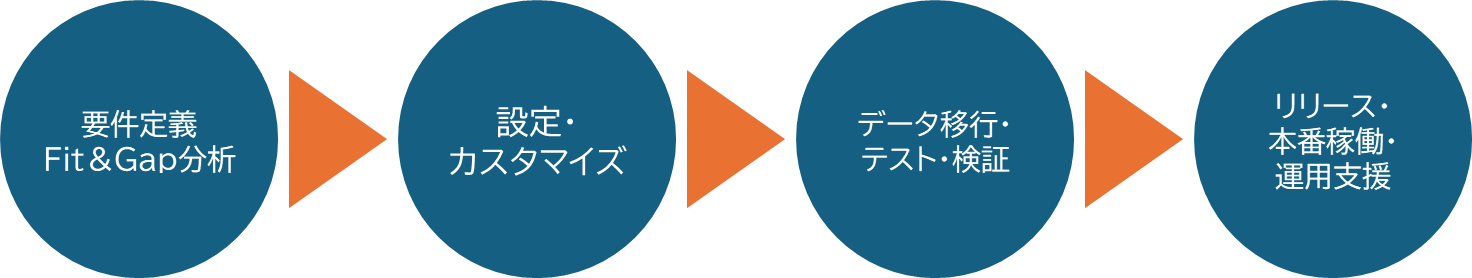 システム導入の全体フロー図